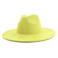Nuevo Sombrero Fedora Vaquero de Ala Ancha en Forma de Corazón de Poliéster/Algodón, Ala de 10 cm, Estilo Carácter, para Adultos, Cuatro Estaciones, Casual