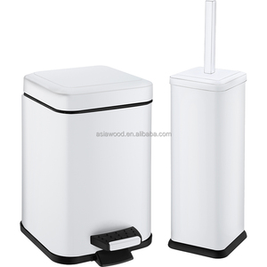 Cubo de basura cuadrado, a estrenar, Pedal abierto, de acero inoxidable - Product Image 3