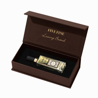 Boîte de parfum aseptique personnalisée de luxe en carton rigide noir avec fermeture magnétique, emballage cadeau