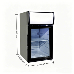 Mini-réfrigérateur de table 25 litres avec compresseur, porte vitrée sans brume, verrou et éclairage - Product Image 3