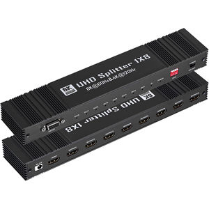 Syong ตัวแยก HDMI แบบ1อิน8เอาต์พุต4K120Hz 8K60Hz RS232การตั้งค่า EDID HDMI2.1 HDR10 HDCP2.3 + ตัวแยก HDMI 1x8สำหรับ <span class=keywords><strong>DTS</strong></span>-HD/7.1CH - Product Image 1