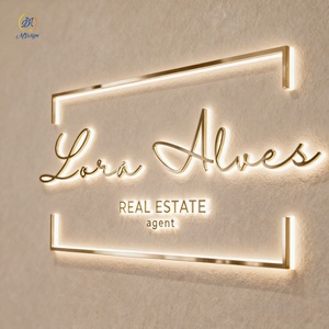 Letrero Luminoso con Logotipo 3D Personalizado, Panel de Señalización de Pared, Letrero con Letras Retroiluminadas en Oro Rosa para Exhibición en Exteriores y Decoración en Interiores - Product Image 6