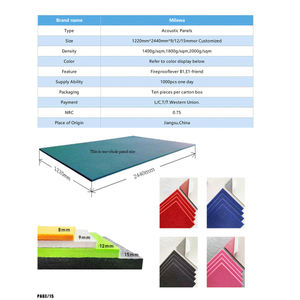 Panneau mural ignifuge et insonorisant HENGJIU, 100% fibre de polyester, haute absorption acoustique, écologique, hôtel, appartement - Product Image 3