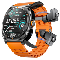 Reloj Inteligente con Auriculares Impermeables IP67, Reproductor de Música, Podómetro, Monitor de Ritmo Cardíaco, Batería de 400 mAh para Llamadas