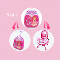 Éducation jouet fille faveur cadeaux préscolaire semblant jouer beauté commode valise cosmétique boîte maquillage ensemble