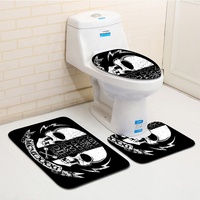 Ensemble de salle de bain de luxe Tapis de bain imperméable 3d imprimé sur mesure