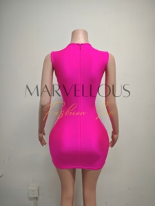 MF brillant strass 2025 nouveautés sans manches vert fête d'anniversaire Sexy robes femmes boîte de nuit - Product Image 5