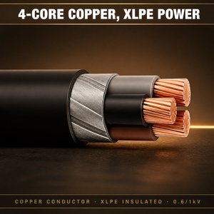 Câble d'alimentation souterrain U1000 <span class=keywords><strong>R2V</strong></span> <span class=keywords><strong>RO2V</strong></span> 4*2.5 4G2 multi-cuivre isolé XLPE avec gaine PVC/PE, indice de protection IP67 - Product Image 1