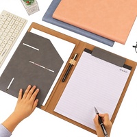 Porte-documents en cuir format A4, nouveau design 2026, avec clip magnétique, logo personnalisable, recyclable et multi-usage
