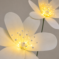 Support de fleurs géant en papier avec LED blanches, fleurs artificielles, décoration de mariage, événementiel, affichage floral commercial