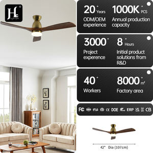 Ventilador de techo inteligente de diseño moderno, grande, para interiores, color negro, con 3 aspas, control remoto inteligente y luces LED. - Product Image 4