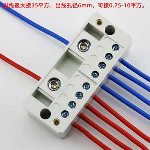 Caja de conexiones rígida Haidu FJ6 2 entradas 8 salidas, bloque de terminales de protección de cables eléctricos de PVC - Product Image 3