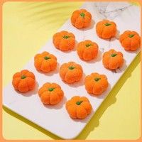 Décoration de gâteau et dessert 3D Citrouille Guimauve Halloween, Lot en vrac 1000g pour pâtisserie de fête