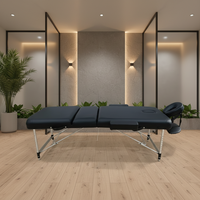 Lit de massage pliable moderne en PVC à 3 sections OEM |   Éponge haute densité |   Pour usage commercial dans les spas, les salles de sport et les hôtels