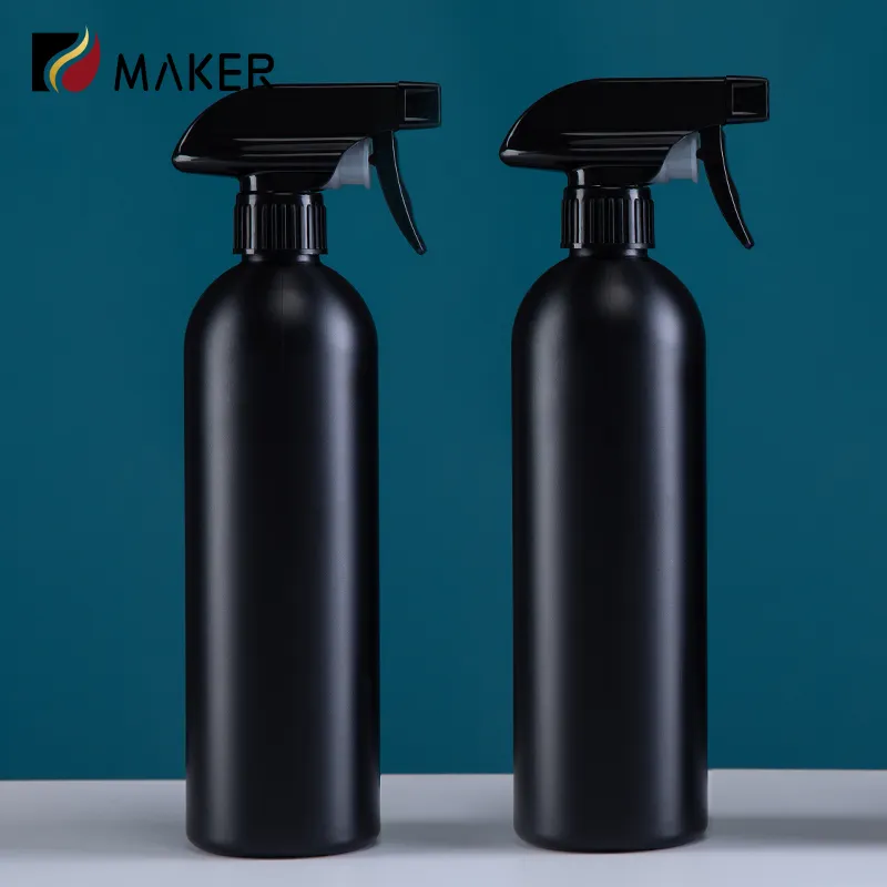 Wholesale 100ml 250ml HDPE Matte Black Custom Plastic Boston Round Mini Trigger Sprayer Room Chemical Fine Mist Spray Bottle