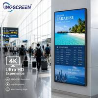 Écran d'affichage numérique INGSCREEN haute luminosité 2000 nits, 43 pouces, système Android, écran publicitaire mural