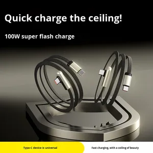 <span class=keywords><strong>Cavo</strong></span> dati intrecciato a gomito 100W per <span class=keywords><strong>Apple</strong></span> per <span class=keywords><strong>cavo</strong></span> di ricarica veloce di tipo Huawei-C compatibile con <span class=keywords><strong>iPhone</strong></span> 16 <span class=keywords><strong>cavo</strong></span> di ricarica per telefono cellulare - Product Image 5