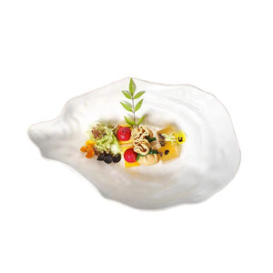 7-17 pouces nouveauté huîtres coquille forme <span class=keywords><strong>assiette</strong></span> ensemble <span class=keywords><strong>porcelaine</strong></span> blanche Snack plat Dessert <span class=keywords><strong>assiette</strong></span> - Product Image 4