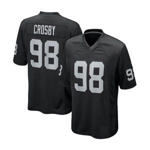 Maillots de football américain brodés et gaufrés Raiders 98 Crosby <span class=keywords><strong>2</strong></span> Jeanty en gros - Product Image 4