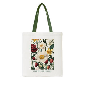 Sac fourre-tout en toile à poignée personnalisable avec fermeture personnalisée Logo imprimé pliable et réutilisable de style tendance - Product Image 6