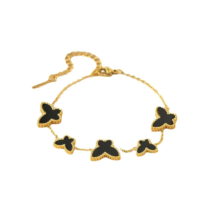 2024 juin USA XOXO papillon ensembles de bijoux belle et chaude conception collier boucles d'oreilles bracelet anneau quatre pièces ensemble