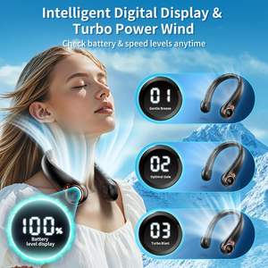 Ventilador de Cuello USB Portátil de 4000 mAh, Mini Ventilador Eléctrico de Refrigeración sin Aspas, Manos Libres - Product Image 6