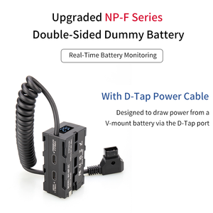 Cable de alimentación en espiral de batería simulada D-tap a 770 para Sony NP 1/, luz LED de alimentación de <span class=keywords><strong>Monitor</strong></span> <span class=keywords><strong>Atomos</strong></span> <span class=keywords><strong>Ninja</strong></span> DE LA NP-F970 - Product Image 2