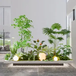 مجموعة نباتات صناعية ديكورية للمنازل والسوبر ماركت