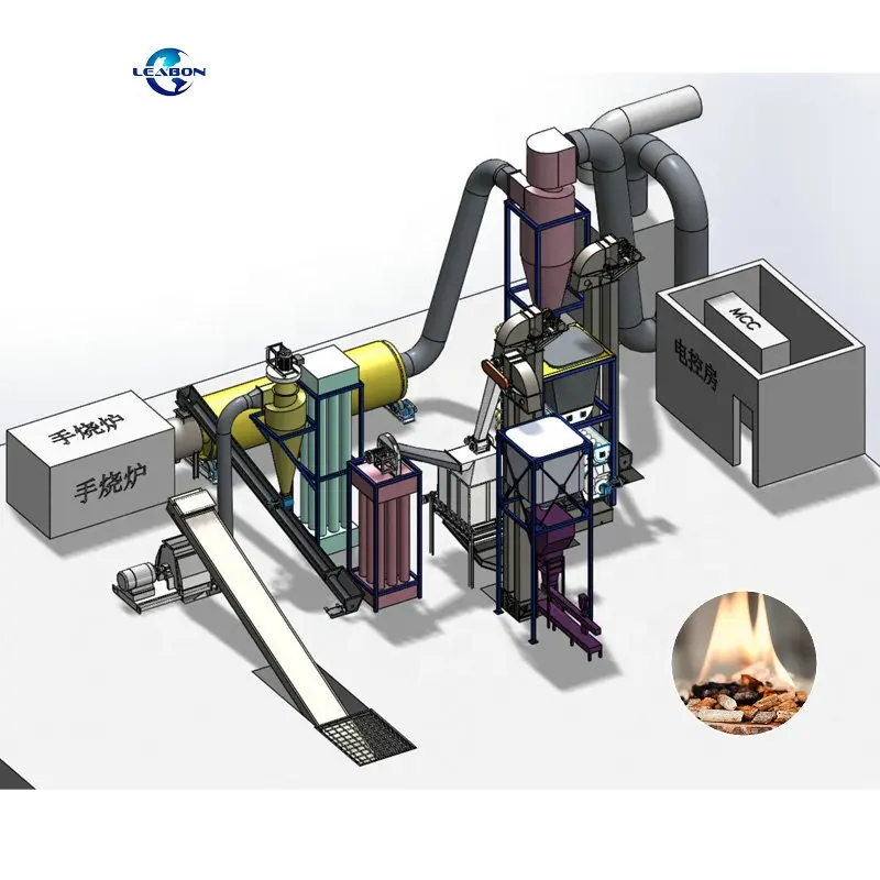 Ce 5-50Kg Poeder Hout Pellets Maken Productielijn Papier Thee Plastic Zakken Hout Pellet Machine Prijs Voor koop