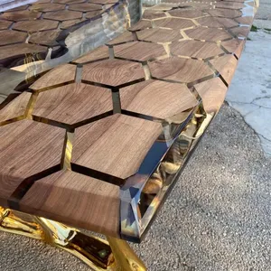 Tischoberfläche aus Epoxidharz aus Frankreich Poplar-Holzplatte benutzerdefinierte Tischoberfläche für Heimmöbel und gewerbliche Möbel