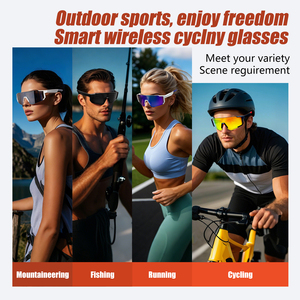 Gafas inteligentes de moda al aire libre viento protección UV reproducción de música AI traducción inteligente gafas de sol de ciclismo multifuncionales - Product Image 5