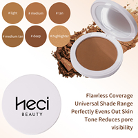 Personnalisé 6 Couleurs Visage Lisse Marque Privée Vegan Bronzer Maquillage Porter Plus Longtemps Poudre Pressée Contour Palette de Bronzage