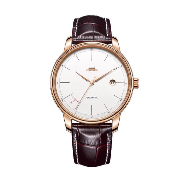 Beijing Architectural Series GMT+8 Timezone Watch 41mm Mechanical Watch Automatic Man Watch Leather Band Business Men Skeleton