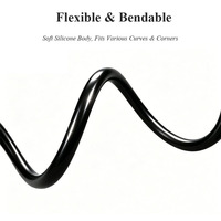 Bande LED néon flexible en silicone noir, étanche IP67, DC24V, 22mm, 360 RGBIC adressable, éclairage pour fêtes, clubs, parcs à thème
