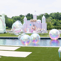 Décoration géante d'événement Ballon gonflable de boîte de nuit en PVC Disco party wedding gold silver Floating Sphere Inflatable Mirror Ball