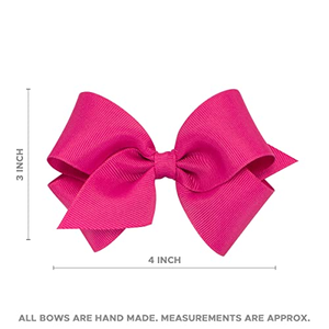 Vente en gros de pinces à cheveux personnalisées avec nœud en gros-grain, bordure Moonstitch et lettres brodées, accessoires pour cheveux - Product Image 3