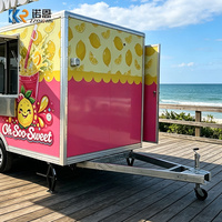 Chariot de vente mobile personnalisé, remorque alimentaire avec cuisine complète, équipement de restaurant commercial, camion à jus