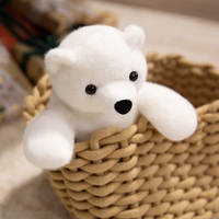 Boneka Beruang Kutub LED Menyala, Mainan Beruang Arktik Putih Lembut Bercahaya, Boneka Bercahaya untuk Dekorasi Kamar Tidur Anak