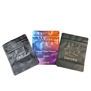 Nhựa tái sử dụng trượt dây kéo trẻ em bằng chứng Mùi Túi 3.5g ăn được bao bì dây kéo thoát Túi Mylar có thể tái chế cho trà - Product Image 3