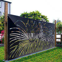 Panneaux de clôture de jardin en aluminium, taille personnalisable, antirouille, écologiques, revêtement poudré, clôture d'intimité avec design découpé au laser
