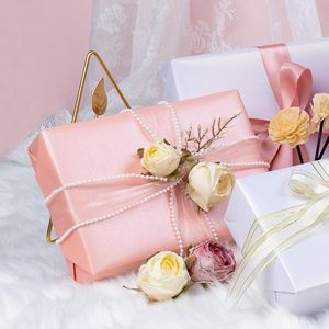 Shimmer Pink Wrapping <b>Paper</b> 30 Inches X 33 Feet Solid Color Pearly Lustre Gift Wrap For Girls - Product Image 3