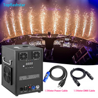 Machine à étincelles froides sans fil haute puissance 2PCS 750W avec Flightcase, télécommande DMX 512, machine à feux d'artifice froids pour mariage, DJ, fête