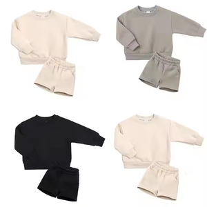 Chándales de 2 piezas para niños de <span class=keywords><strong>8</strong></span> a 9 <span class=keywords><strong>años</strong></span> de edad, chándales de algodón orgánico 100 por ciento informales personalizados al por mayor - Product Image 2