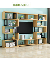 Armoire de rangement en bois, étagères murales, bibliothèque, livre, bibliothèque pour la maison
