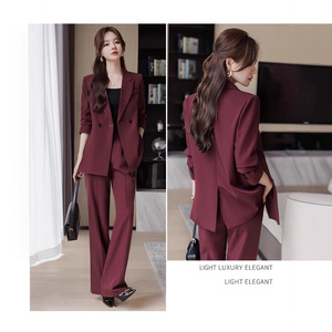 Women's Oversized Blazer Suit Set Polyester Three Quarter Sleeve Spring Anti-Wrinkle Office Lady Style - Product Image 2