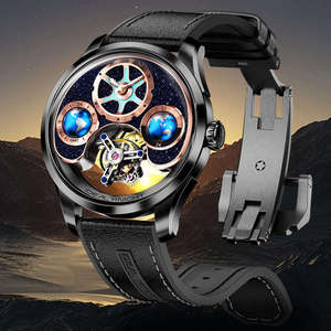 Ideal Knight 6808 High Quality Stainless Steel Hollow Men's Watch Custom Logo Waterproof Automatic Tourbillon Wristwatch for Man - Product Image 1