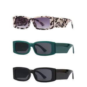 Kacamata hitam 2023 persegi panjang mode kacamata OEM grosir Cina pabrik langsung merek UV400 Retro Gafas De Sol