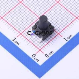 TS-KG10GS-BB90F Tactile Switch SMD-4P,6.2x6.2mm Switch Single Pole Single Throw Round Button 2.5N Vertical Mount - Product Image 1