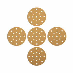 Disques de ponçage anti-colmatage dorés avec support auto-agrippant en oxyde d'aluminium pour <span class=keywords><strong>carrosserie</strong></span> automobile et rénovation de meubles - Product Image 1