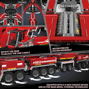 <strong>MOULD</strong> <strong>KING</strong> 17007/17008 Technical Car Toys Motorized LTM 11200 Crane Truck Building Block Assembly Model Brick Kid Christmas Gift - Product Image 5